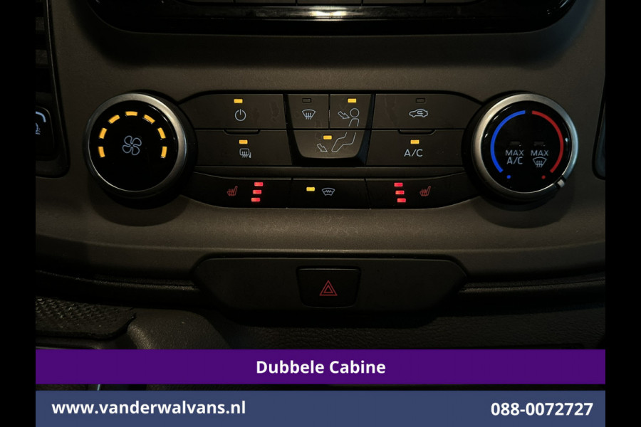 Ford Transit Custom 2.0 TDCI 130pk Automaat L2H1 Dubbele Cabine Euro6 Airco | 6-Zits | Camera | Navigatie | LED, Android Auto, Adaptieve Cruisecontrol, Verwarmde voorruit, Stoelverwarming, Parkeersensoren