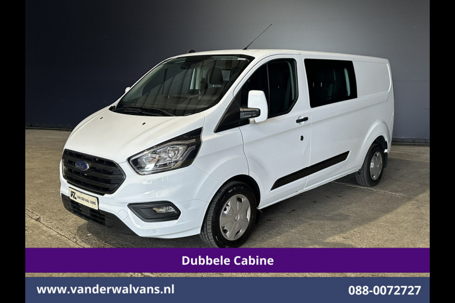 Ford Transit Custom 2.0 TDCI 130pk Automaat L2H1 Dubbele Cabine Euro6 Airco | 6-Zits | Camera | Navigatie | LED, Android Auto, Adaptieve Cruisecontrol, Verwarmde voorruit, Stoelverwarming, Parkeersensoren