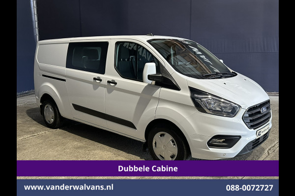 Ford Transit Custom 2.0 TDCI 130pk Automaat L2H1 Dubbele Cabine Euro6 Airco | 6-Zits | Camera | Navigatie | LED, Android Auto, Adaptieve Cruisecontrol, Verwarmde voorruit, Stoelverwarming, Parkeersensoren