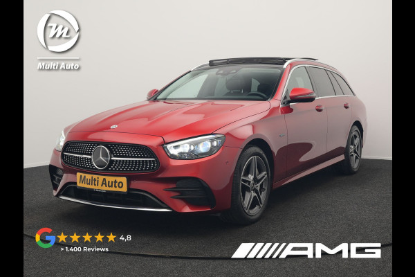 Mercedes-Benz E-Klasse Estate 300 e AMG Line PHEV 320pk | Luchtvering |  Panodak | Trekhaak af Fabriek | Adaptive Cruise | Head Up | Multibeam LED | Lederen Sportstoelen | Widscreen Navi | Sfeerverlichting | Camera |