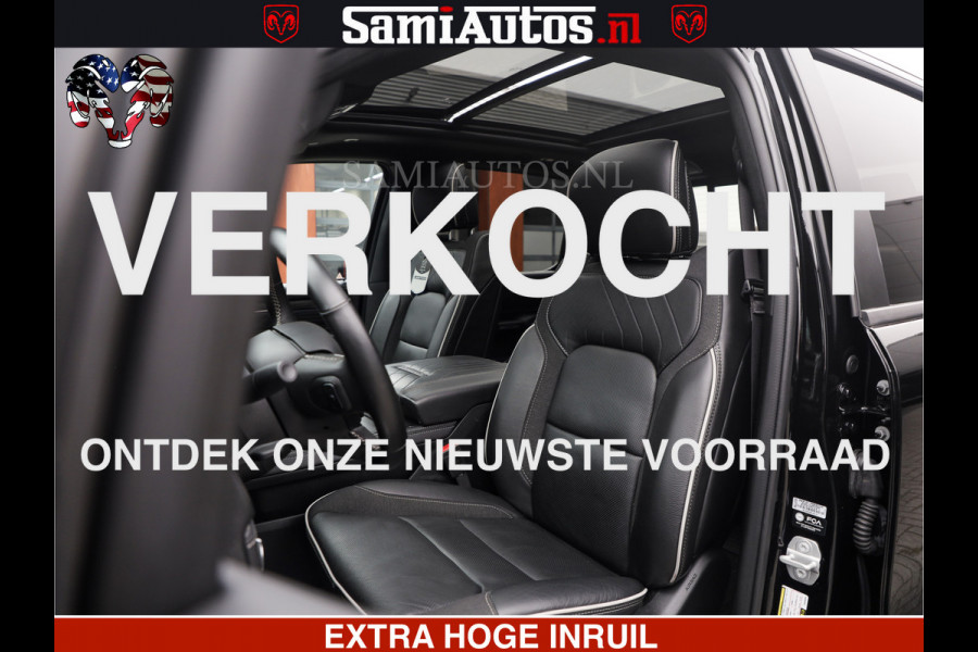 Dodge Ram LIMITED H.O 540 PK 706 Nm | FEUL WIELEN |XB9 | MASSAGE | BOM VOL | CREW CAB | DUBBELE CABINE | GRIJSKENTEKEN | 5 PERSOONS | DE MEEST LUXUEUZE en BEGEERDE Pick-up