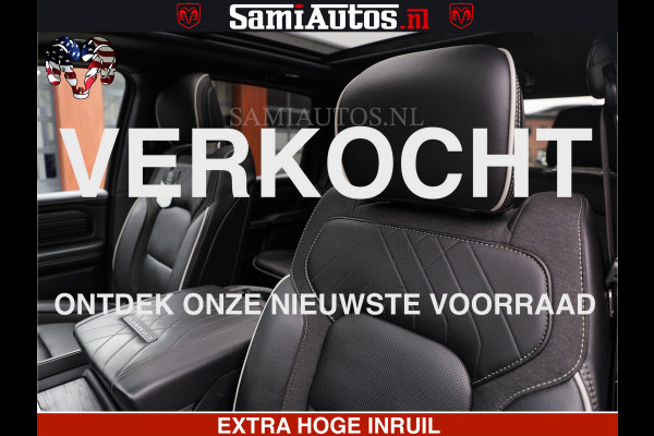 Dodge Ram LIMITED H.O 540 PK 706 Nm | FEUL WIELEN |XB9 | MASSAGE | BOM VOL | CREW CAB | DUBBELE CABINE | GRIJSKENTEKEN | 5 PERSOONS | DE MEEST LUXUEUZE en BEGEERDE Pick-up