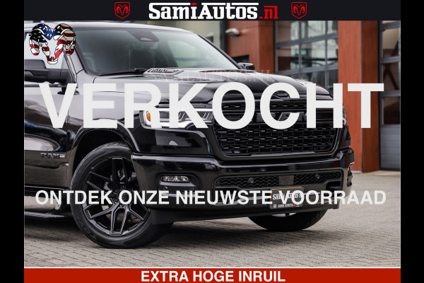 Dodge Ram LIMITED H.O 540 PK 706 Nm | FEUL WIELEN |XB9 | MASSAGE | BOM VOL | CREW CAB | DUBBELE CABINE | GRIJSKENTEKEN | 5 PERSOONS | DE MEEST LUXUEUZE en BEGEERDE Pick-up