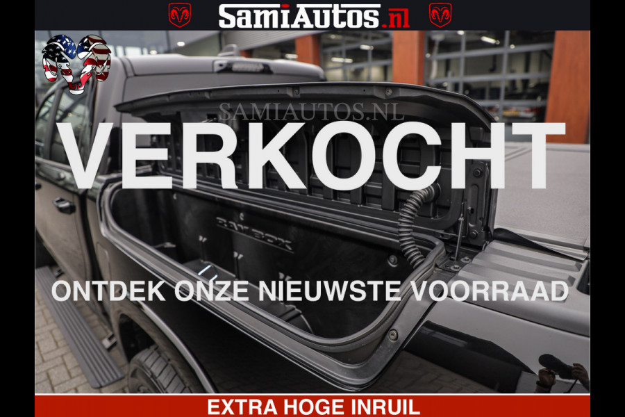 Dodge Ram LIMITED H.O 540 PK 706 Nm | FEUL WIELEN |XB9 | MASSAGE | BOM VOL | CREW CAB | DUBBELE CABINE | GRIJSKENTEKEN | 5 PERSOONS | DE MEEST LUXUEUZE en BEGEERDE Pick-up