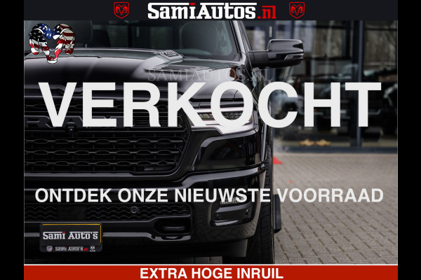 Dodge Ram LIMITED H.O 540 PK 706 Nm | FEUL WIELEN |XB9 | MASSAGE | BOM VOL | CREW CAB | DUBBELE CABINE | GRIJSKENTEKEN | 5 PERSOONS | DE MEEST LUXUEUZE en BEGEERDE Pick-up