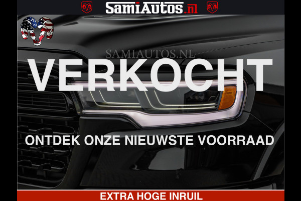 Dodge Ram LIMITED H.O 540 PK 706 Nm | FEUL WIELEN |XB9 | MASSAGE | BOM VOL | CREW CAB | DUBBELE CABINE | GRIJSKENTEKEN | 5 PERSOONS | DE MEEST LUXUEUZE en BEGEERDE Pick-up