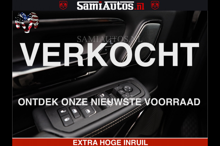 Dodge Ram LIMITED H.O 540 PK 706 Nm | FEUL WIELEN |XB9 | MASSAGE | BOM VOL | CREW CAB | DUBBELE CABINE | GRIJSKENTEKEN | 5 PERSOONS | DE MEEST LUXUEUZE en BEGEERDE Pick-up