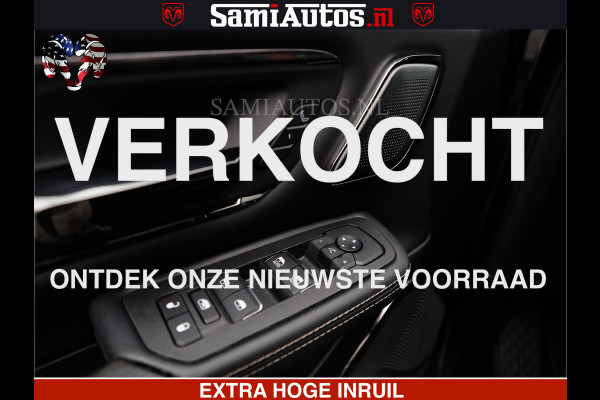 Dodge Ram LIMITED H.O 540 PK 706 Nm | FEUL WIELEN |XB9 | MASSAGE | BOM VOL | CREW CAB | DUBBELE CABINE | GRIJSKENTEKEN | 5 PERSOONS | DE MEEST LUXUEUZE en BEGEERDE Pick-up