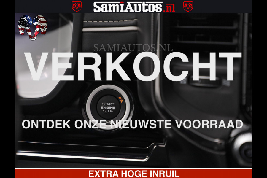 Dodge Ram LIMITED H.O 540 PK 706 Nm | FEUL WIELEN |XB9 | MASSAGE | BOM VOL | CREW CAB | DUBBELE CABINE | GRIJSKENTEKEN | 5 PERSOONS | DE MEEST LUXUEUZE en BEGEERDE Pick-up