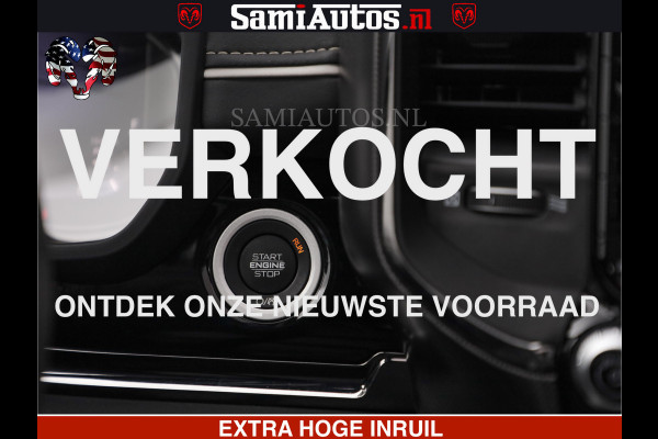 Dodge Ram LIMITED H.O 540 PK 706 Nm | FEUL WIELEN |XB9 | MASSAGE | BOM VOL | CREW CAB | DUBBELE CABINE | GRIJSKENTEKEN | 5 PERSOONS | DE MEEST LUXUEUZE en BEGEERDE Pick-up
