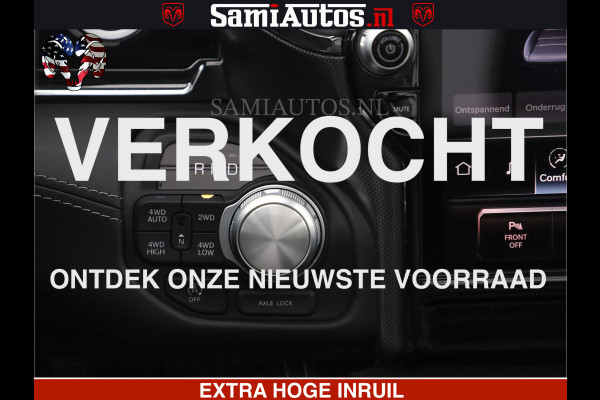 Dodge Ram LIMITED H.O 540 PK 706 Nm | FEUL WIELEN |XB9 | MASSAGE | BOM VOL | CREW CAB | DUBBELE CABINE | GRIJSKENTEKEN | 5 PERSOONS | DE MEEST LUXUEUZE en BEGEERDE Pick-up