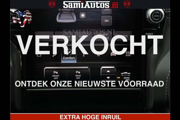 Dodge Ram LIMITED H.O 540 PK 706 Nm | FEUL WIELEN |XB9 | MASSAGE | BOM VOL | CREW CAB | DUBBELE CABINE | GRIJSKENTEKEN | 5 PERSOONS | DE MEEST LUXUEUZE en BEGEERDE Pick-up