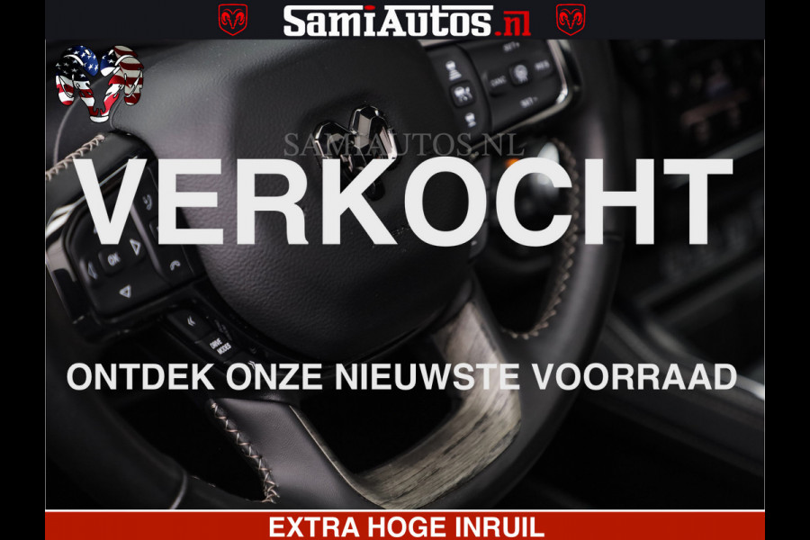 Dodge Ram LIMITED H.O 540 PK 706 Nm | FEUL WIELEN |XB9 | MASSAGE | BOM VOL | CREW CAB | DUBBELE CABINE | GRIJSKENTEKEN | 5 PERSOONS | DE MEEST LUXUEUZE en BEGEERDE Pick-up