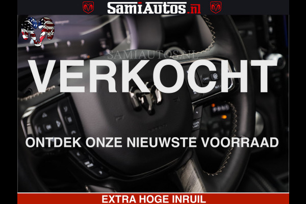 Dodge Ram LIMITED H.O 540 PK 706 Nm | FEUL WIELEN |XB9 | MASSAGE | BOM VOL | CREW CAB | DUBBELE CABINE | GRIJSKENTEKEN | 5 PERSOONS | DE MEEST LUXUEUZE en BEGEERDE Pick-up
