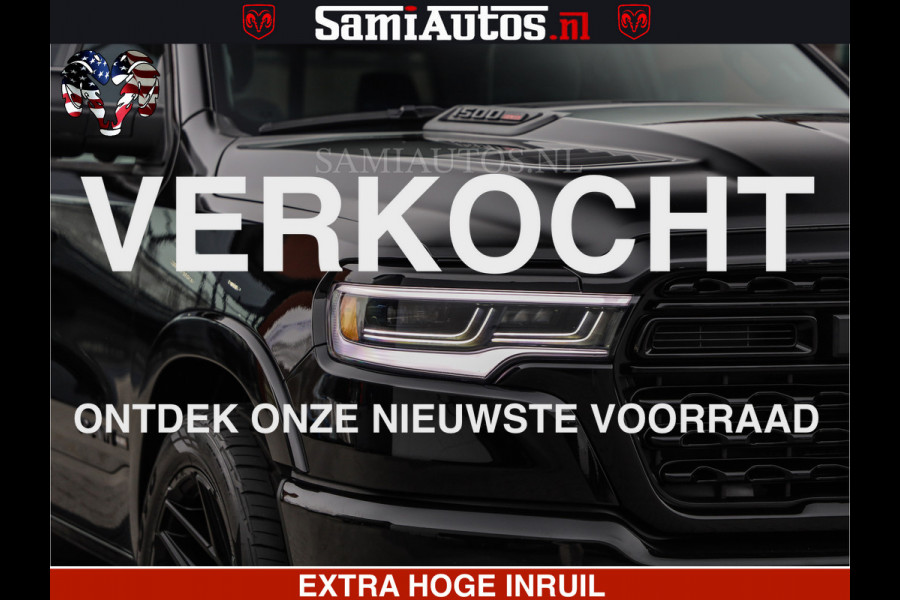 Dodge Ram LIMITED H.O 540 PK 706 Nm | FEUL WIELEN |XB9 | MASSAGE | BOM VOL | CREW CAB | DUBBELE CABINE | GRIJSKENTEKEN | 5 PERSOONS | DE MEEST LUXUEUZE en BEGEERDE Pick-up