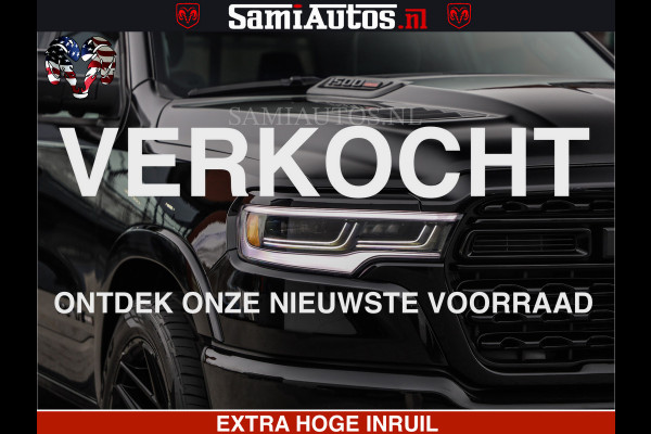 Dodge Ram LIMITED H.O 540 PK 706 Nm | FEUL WIELEN |XB9 | MASSAGE | BOM VOL | CREW CAB | DUBBELE CABINE | GRIJSKENTEKEN | 5 PERSOONS | DE MEEST LUXUEUZE en BEGEERDE Pick-up