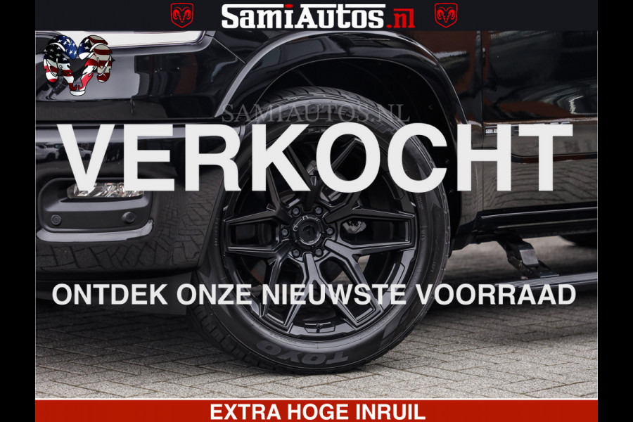 Dodge Ram LIMITED H.O 540 PK 706 Nm | FEUL WIELEN |XB9 | MASSAGE | BOM VOL | CREW CAB | DUBBELE CABINE | GRIJSKENTEKEN | 5 PERSOONS | DE MEEST LUXUEUZE en BEGEERDE Pick-up