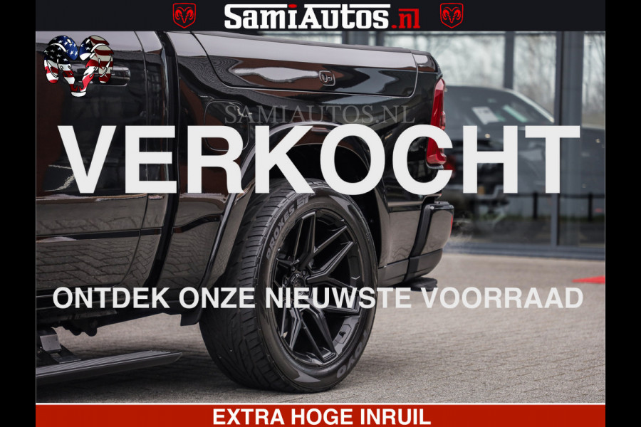 Dodge Ram LIMITED H.O 540 PK 706 Nm | FEUL WIELEN |XB9 | MASSAGE | BOM VOL | CREW CAB | DUBBELE CABINE | GRIJSKENTEKEN | 5 PERSOONS | DE MEEST LUXUEUZE en BEGEERDE Pick-up