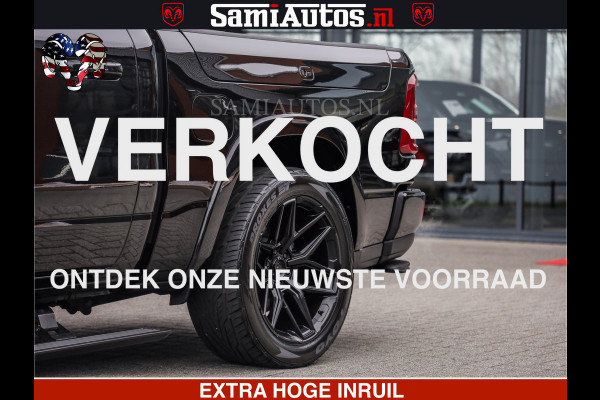 Dodge Ram LIMITED H.O 540 PK 706 Nm | FEUL WIELEN |XB9 | MASSAGE | BOM VOL | CREW CAB | DUBBELE CABINE | GRIJSKENTEKEN | 5 PERSOONS | DE MEEST LUXUEUZE en BEGEERDE Pick-up