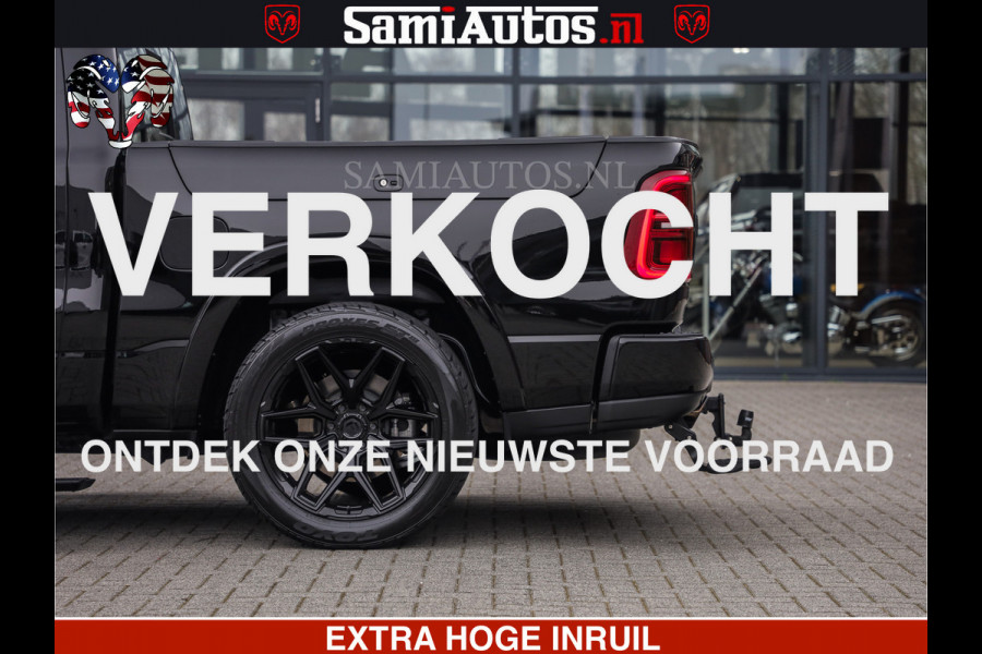 Dodge Ram LIMITED H.O 540 PK 706 Nm | FEUL WIELEN |XB9 | MASSAGE | BOM VOL | CREW CAB | DUBBELE CABINE | GRIJSKENTEKEN | 5 PERSOONS | DE MEEST LUXUEUZE en BEGEERDE Pick-up