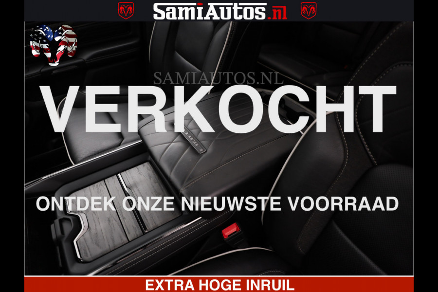 Dodge Ram LIMITED H.O 540 PK 706 Nm | FEUL WIELEN |XB9 | MASSAGE | BOM VOL | CREW CAB | DUBBELE CABINE | GRIJSKENTEKEN | 5 PERSOONS | DE MEEST LUXUEUZE en BEGEERDE Pick-up