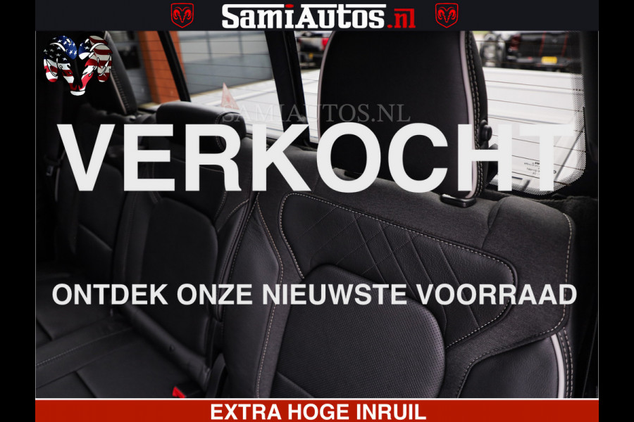 Dodge Ram LIMITED H.O 540 PK 706 Nm | FEUL WIELEN |XB9 | MASSAGE | BOM VOL | CREW CAB | DUBBELE CABINE | GRIJSKENTEKEN | 5 PERSOONS | DE MEEST LUXUEUZE en BEGEERDE Pick-up