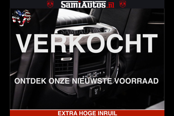Dodge Ram LIMITED H.O 540 PK 706 Nm | FEUL WIELEN |XB9 | MASSAGE | BOM VOL | CREW CAB | DUBBELE CABINE | GRIJSKENTEKEN | 5 PERSOONS | DE MEEST LUXUEUZE en BEGEERDE Pick-up