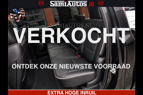 Dodge Ram LIMITED H.O 540 PK 706 Nm | FEUL WIELEN |XB9 | MASSAGE | BOM VOL | CREW CAB | DUBBELE CABINE | GRIJSKENTEKEN | 5 PERSOONS | DE MEEST LUXUEUZE en BEGEERDE Pick-up