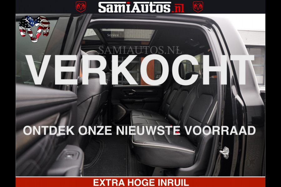 Dodge Ram LIMITED H.O 540 PK 706 Nm | FEUL WIELEN |XB9 | MASSAGE | BOM VOL | CREW CAB | DUBBELE CABINE | GRIJSKENTEKEN | 5 PERSOONS | DE MEEST LUXUEUZE en BEGEERDE Pick-up