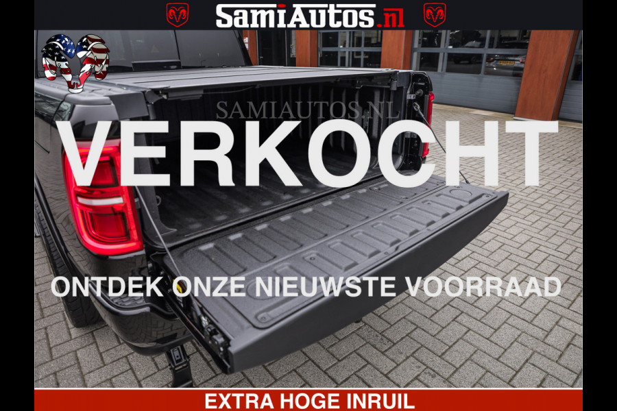 Dodge Ram LIMITED H.O 540 PK 706 Nm | FEUL WIELEN |XB9 | MASSAGE | BOM VOL | CREW CAB | DUBBELE CABINE | GRIJSKENTEKEN | 5 PERSOONS | DE MEEST LUXUEUZE en BEGEERDE Pick-up