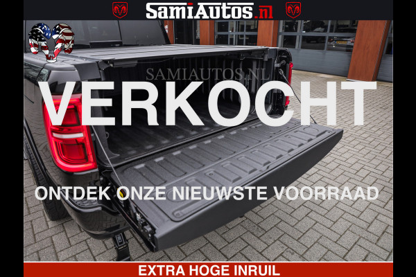 Dodge Ram LIMITED H.O 540 PK 706 Nm | FEUL WIELEN |XB9 | MASSAGE | BOM VOL | CREW CAB | DUBBELE CABINE | GRIJSKENTEKEN | 5 PERSOONS | DE MEEST LUXUEUZE en BEGEERDE Pick-up
