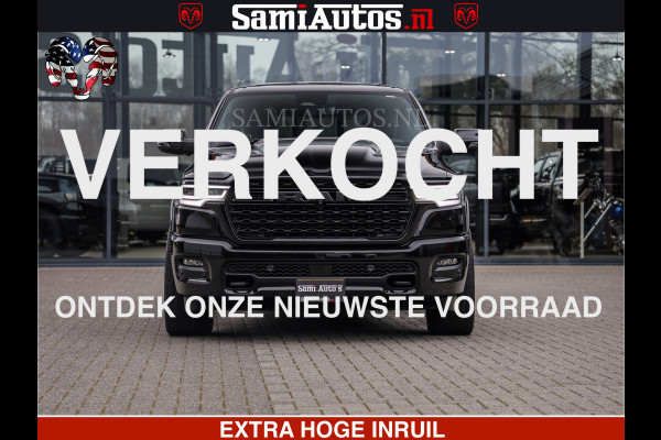 Dodge Ram LIMITED H.O 540 PK 706 Nm | FEUL WIELEN |XB9 | MASSAGE | BOM VOL | CREW CAB | DUBBELE CABINE | GRIJSKENTEKEN | 5 PERSOONS | DE MEEST LUXUEUZE en BEGEERDE Pick-up