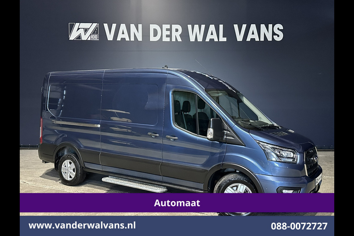 Ford Transit 2.0 TDCI 185pk Automaat L3H2 Euro6 Airco | Xenon | Camera | Navigatie | Apple Carplay | Cruisecontrol | LED Android Auto, Verwarmde voorruit, Stoelverwarming, LM velgen, Elektrisch verstelbare bestuurdersstoel, Parkeersensoren, Bijrijdersbank