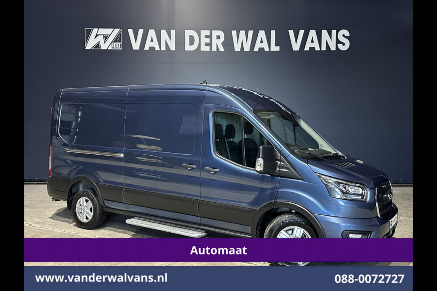 Ford Transit 2.0 TDCI 185pk Automaat L3H2 Euro6 Airco | Xenon | Camera | Navigatie | Apple Carplay | Cruisecontrol | LED Android Auto, Verwarmde voorruit, Stoelverwarming, LM velgen, Elektrisch verstelbare bestuurdersstoel, Parkeersensoren, Bijrijdersbank