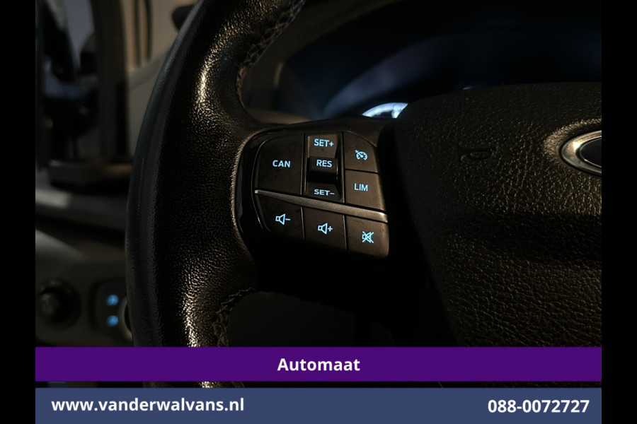 Ford Transit 2.0 TDCI 185pk Automaat L3H2 Euro6 Airco | Xenon | Camera | Navigatie | Apple Carplay | Cruisecontrol | LED Android Auto, Verwarmde voorruit, Stoelverwarming, LM velgen, Elektrisch verstelbare bestuurdersstoel, Parkeersensoren, Bijrijdersbank