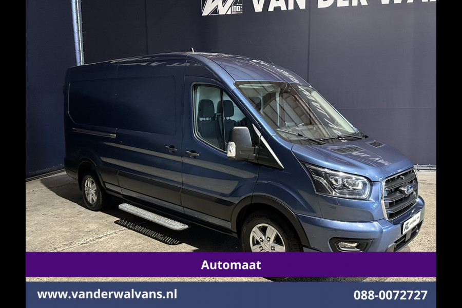 Ford Transit 2.0 TDCI 185pk Automaat L3H2 Euro6 Airco | Xenon | Camera | Navigatie | Apple Carplay | Cruisecontrol | LED Android Auto, Verwarmde voorruit, Stoelverwarming, LM velgen, Elektrisch verstelbare bestuurdersstoel, Parkeersensoren, Bijrijdersbank