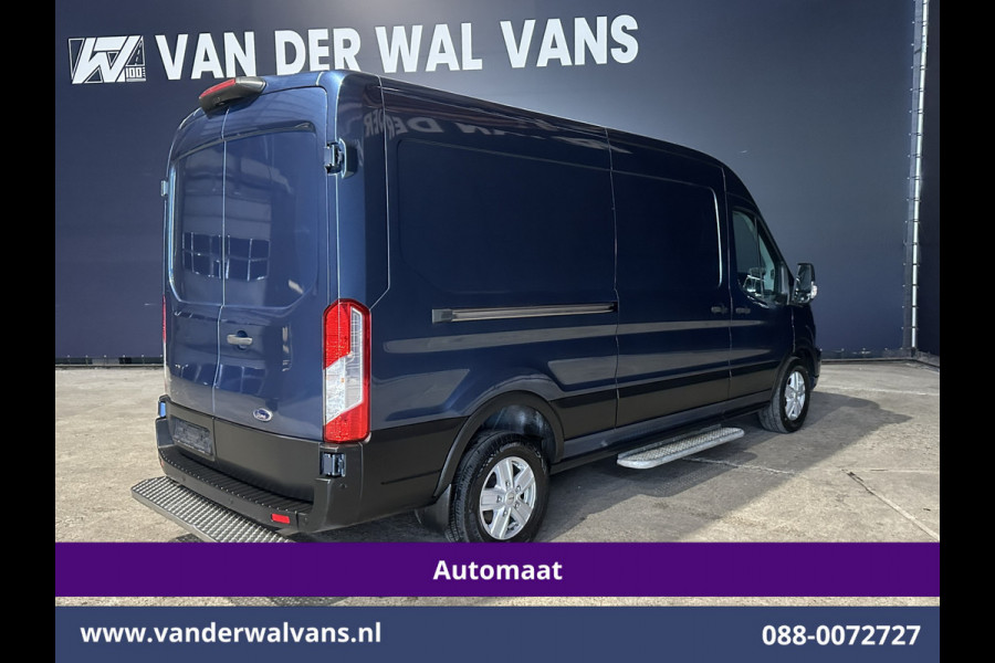 Ford Transit 2.0 TDCI 185pk Automaat L3H2 Euro6 Airco | Xenon | Camera | Navigatie | Apple Carplay | Cruisecontrol | LED Android Auto, Verwarmde voorruit, Stoelverwarming, LM velgen, Elektrisch verstelbare bestuurdersstoel, Parkeersensoren, Bijrijdersbank