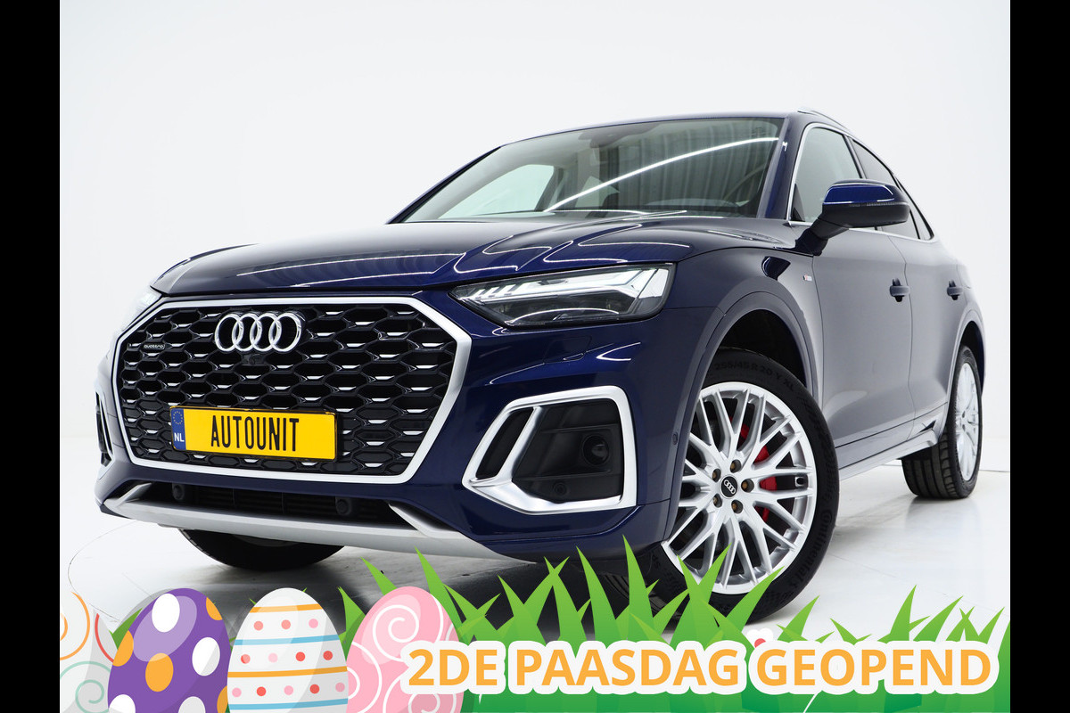 Audi Q5 Sportback 55 TFSI e Quattro S edition Competition | Panoramadak | B&O | Leder | 360 | Keyless | Dodehoek | Virtual | Carplay