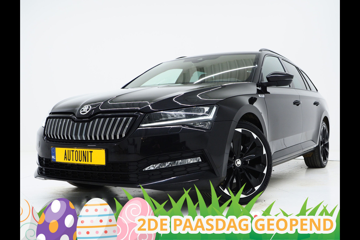 Škoda Superb Combi 1.4 TSI iV Sportline 218PK | Sportstoelen | Trekhaak | Camera | Memory | Sfeer | Keyless | Adaptive Cruise