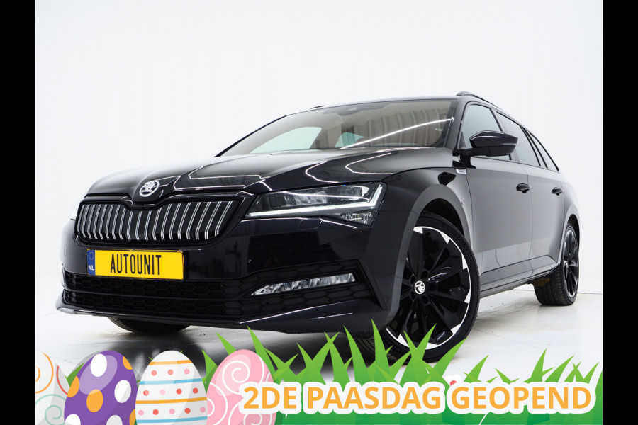 Škoda Superb Combi 1.4 TSI iV Sportline | Sportstoelen | Adaptive Cruise | Trekhaak | Keyless | Camera | Memory | Sfeerlicht