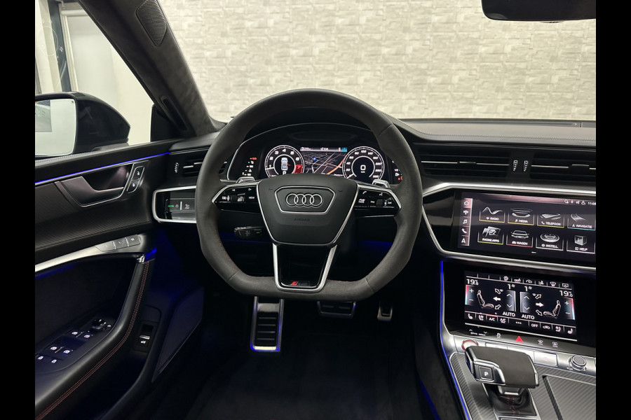 Audi RS7 Dynamic+ 300kmh | Keramisch | 22" ABT (9200,=) | B&O 3D High End | 4-Wielbesturing | Stoelvent. | Carbon Pack | Nachtzicht | Alc 91500,= ex btw | Lease / Maandbedrag 998,= pm. | 360 Camera | Laser-LED | ACC | Valcona | Klasse-5 | Head-up | Soft-Close | Isolatieglas | Dealer OH.
