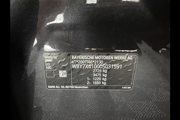 BMW iX3 High Executive 80 kWh [ 3-Fase-11kW ] {SOH-99%} (INCL-BTW) Aut. *HEATPUMP | PANO | LEATHER | HARMAN/KARDON | FULL-LED | BLINDSPOT | MEMORY-PACK | DIGI-COCKPIT | HEATED-SPORTSEATS | KEYLESS | TOPVIEW | DAB+ | NAVI-FULLMAP | HEAD-UP | ...