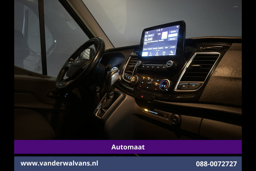 Ford Transit 2.0 TDCI 185pk Automaat L3H2 Euro6 Airco | Xenon | Camera | Navigatie | Apple Carplay | Cruisecontrol | LED Android Auto, Verwarmde voorruit, Stoelverwarming, LM velgen, Elektrisch verstelbare bestuurdersstoel, Parkeersensoren, Bijrijdersbank