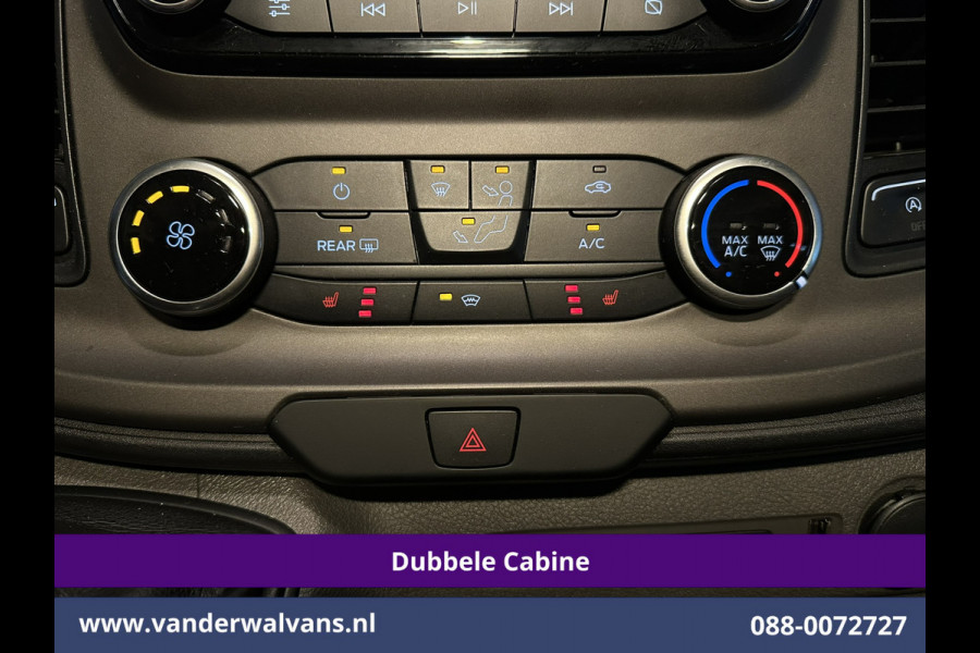 Ford Transit Custom 2.0 TDCI 130pk L2H1 Dubbele Cabine Euro6 Airco | 6-Zits | Xenon | Camera | Navigatie | Apple Carplay | LED Android Auto, Cruisecontrol, Stoelverwarming, Verwarmde voorruit, Parkeersensoren