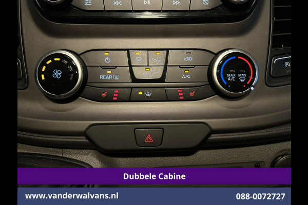 Ford Transit Custom 2.0 TDCI 130pk L2H1 Dubbele Cabine Euro6 Airco | 6-Zits | Xenon | Camera | Navigatie | Apple Carplay | LED Android Auto, Cruisecontrol, Stoelverwarming, Verwarmde voorruit, Parkeersensoren