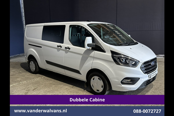 Ford Transit Custom 2.0 TDCI 130pk L2H1 Dubbele Cabine Euro6 Airco | 6-Zits | Xenon | Camera | Navigatie | Apple Carplay | LED Android Auto, Cruisecontrol, Stoelverwarming, Verwarmde voorruit, Parkeersensoren