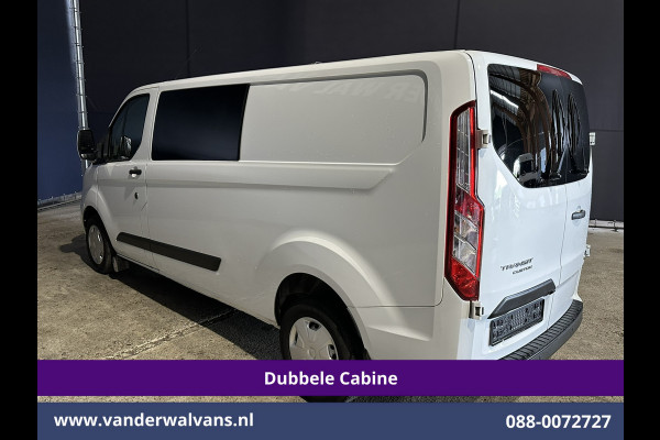 Ford Transit Custom 2.0 TDCI 130pk L2H1 Dubbele Cabine Euro6 Airco | 6-Zits | Xenon | Camera | Navigatie | Apple Carplay | LED Android Auto, Cruisecontrol, Stoelverwarming, Verwarmde voorruit, Parkeersensoren
