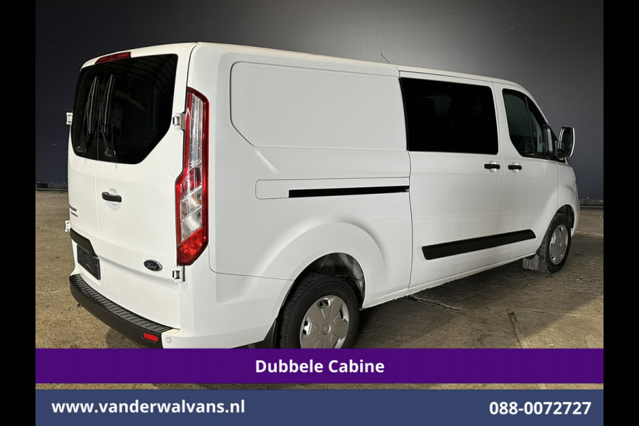 Ford Transit Custom 2.0 TDCI 130pk L2H1 Dubbele Cabine Euro6 Airco | 6-Zits | Xenon | Camera | Navigatie | Apple Carplay | LED Android Auto, Cruisecontrol, Stoelverwarming, Verwarmde voorruit, Parkeersensoren