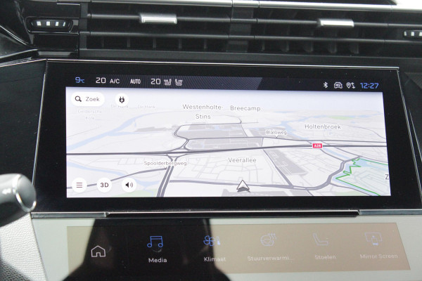 Peugeot e-408 GT AVANTAGE 58 kWh | PANORAMISCH SCHUIF/KANTEL DAK | ELEKTRISCH BEDIENBARE VOORSTOELEN | STOEL/STUUR VERWARMING | MASSAGE FUNCTIE OP DE VOORSTOELEN | FOCAL AUDIO SYSTEEM | ALCANTARA/LEDEREN BEKLEDING | 360° CAMERA | PARKEERSENSOREN VOOR + ACHTER | ELEKTRISCH BEDIENBARE ACHTERKLEP | SFEER VERLICHTING | KEYLESS ENTRY/START | 19" LICHTMETALEN VELGEN | DODEHOEK DETECTIE | ADAPTIVE CRUISE CONTROL | APPLE CARPLAY/ANDROID AUTO DRAADLOOS | DRAADLOOS TELEFOONLADEN |