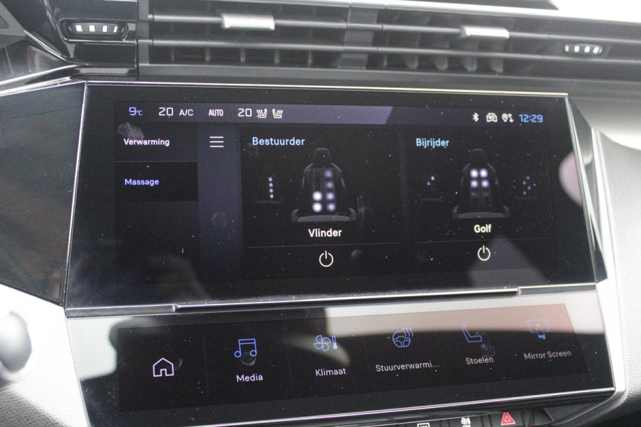 Peugeot e-408 GT AVANTAGE 58 kWh | PANORAMISCH SCHUIF/KANTEL DAK | ELEKTRISCH BEDIENBARE VOORSTOELEN | STOEL/STUUR VERWARMING | MASSAGE FUNCTIE OP DE VOORSTOELEN | FOCAL AUDIO SYSTEEM | ALCANTARA/LEDEREN BEKLEDING | 360° CAMERA | PARKEERSENSOREN VOOR + ACHTER | ELEKTRISCH BEDIENBARE ACHTERKLEP | SFEER VERLICHTING | KEYLESS ENTRY/START | 19" LICHTMETALEN VELGEN | DODEHOEK DETECTIE | ADAPTIVE CRUISE CONTROL | APPLE CARPLAY/ANDROID AUTO DRAADLOOS | DRAADLOOS TELEFOONLADEN |